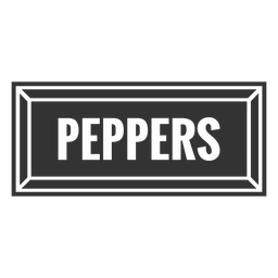 Peppers text label cut out PNG Design Transparent PNG