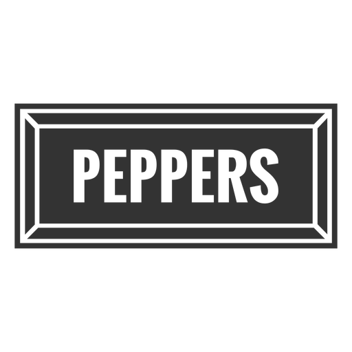 Peppers text label cut out