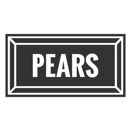 Pears text label cut out PNG Design