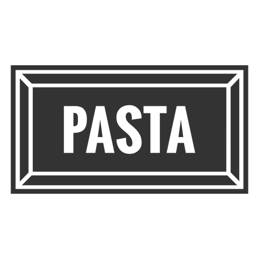 Pasta text label cut out
