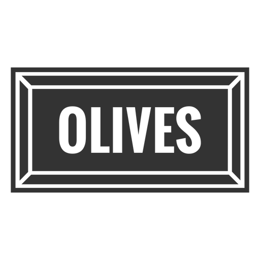 Olives text label cut out