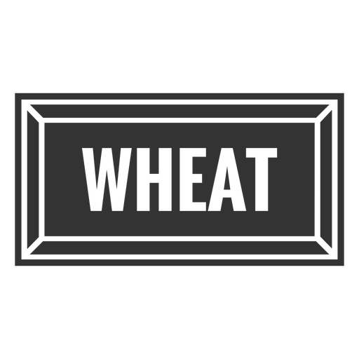 Wheat text label cut out