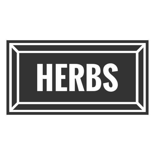 Herbs text label cut out PNG Design