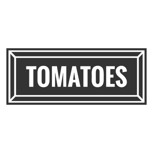 Tomatoes text label cut out PNG Design
