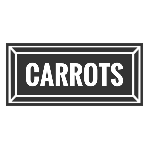 Carrots text label cut out PNG Design