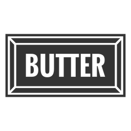Butter text label cut out PNG Design Transparent PNG