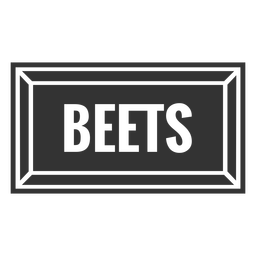 Beets text label cut out