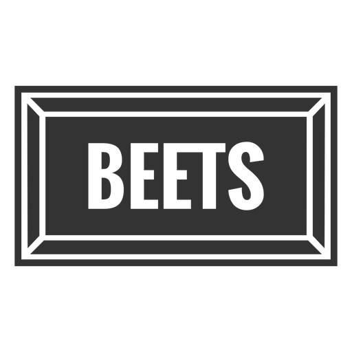 Beets text label cut out