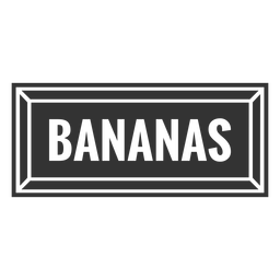 Bananas text label cut out PNG Design Transparent PNG