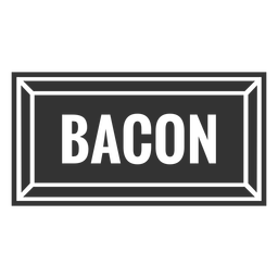 Bacon text label cut out PNG Design