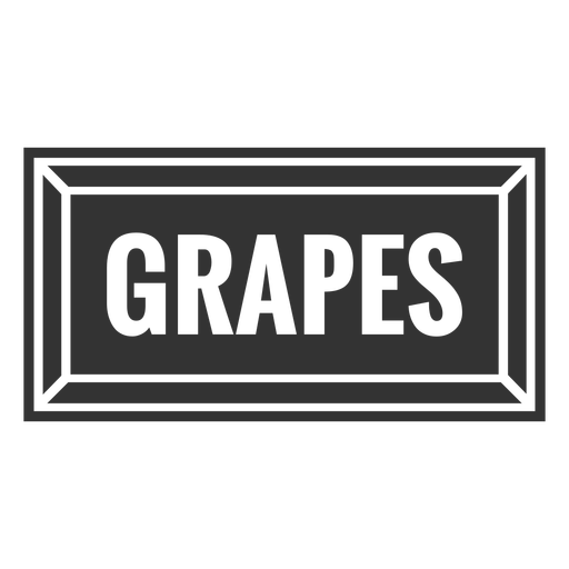 Grapes text label cut out