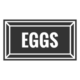 Eggs text label cut out PNG Design
