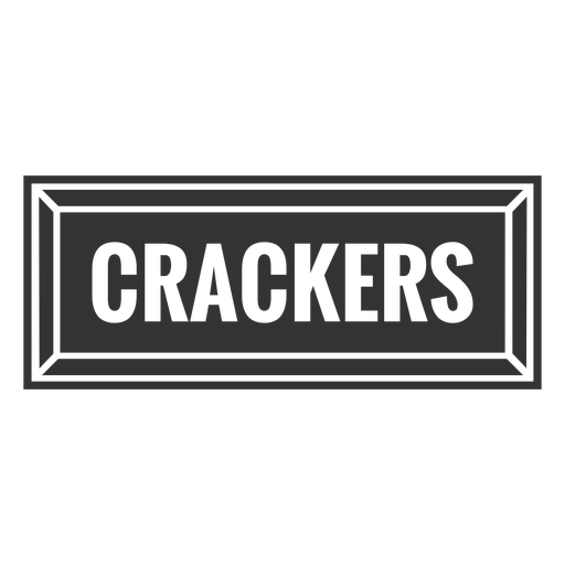 Crackers text label cut out PNG Design