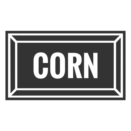 Corn text label cut out
