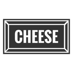 Cheese text cut out label PNG Design