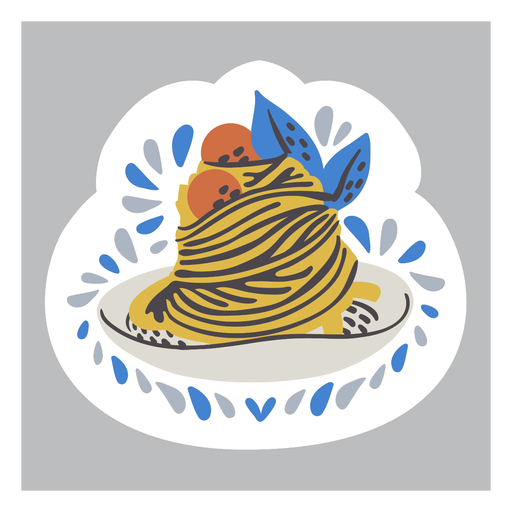 Ornamented spaghetti color doodle PNG Design