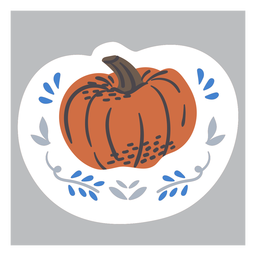 Ornamented pumpkin color doodle PNG Design Transparent PNG