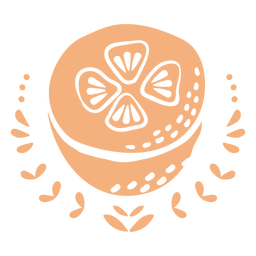 Ornamented melon cut out PNG Design