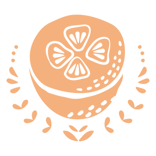 Ornamented melon cut out PNG Design