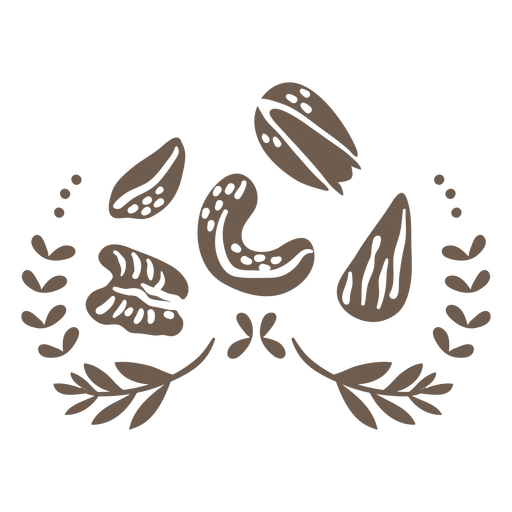 Ornamented seeds cut out PNG Design