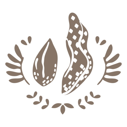 Ornamented peanuts cut out PNG Design