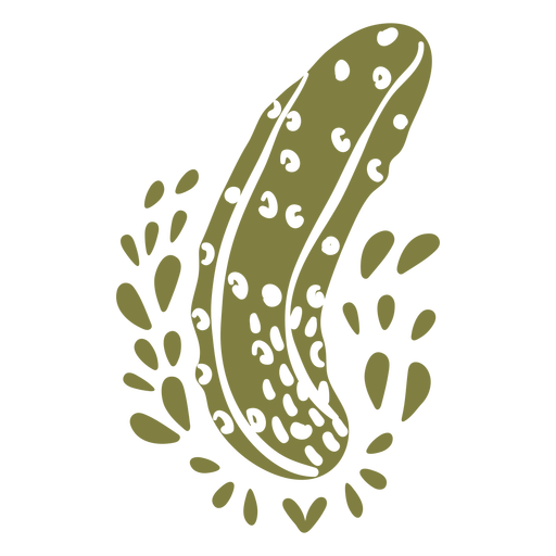 Ornamented cucumber cut out PNG Design