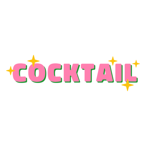 Cocktail text label lettering PNG Design