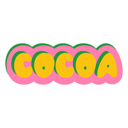 Cocoa text label lettering