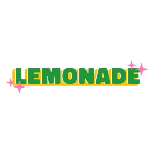 Lemonade text label lettering