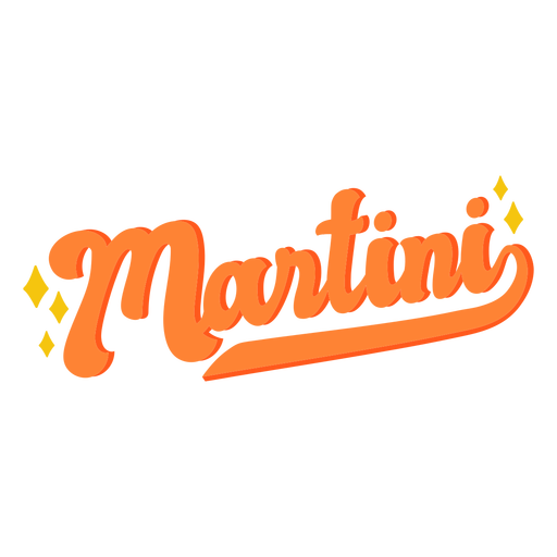 Letras de rótulo de texto Martini Desenho PNG