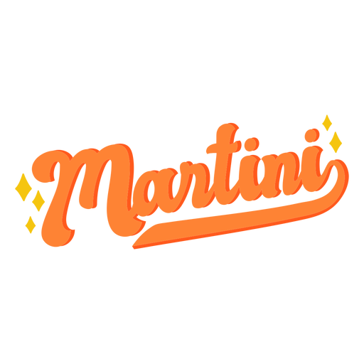 Martini-Textlabel-Schriftzug PNG-Design