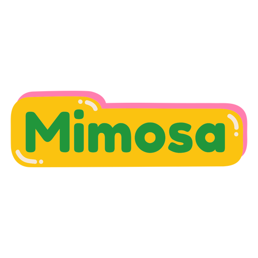 Mimosa glossy PNG Design