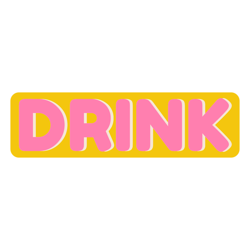Drink text label lettering