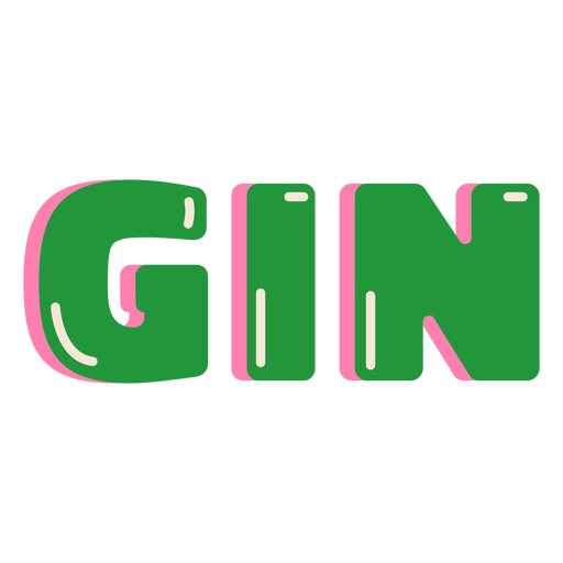 Gin glossy PNG Design