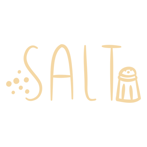 Salt text doodle label PNG Design