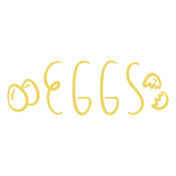 Eggs lettering PNG Design