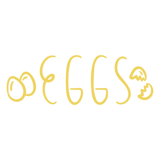 Eggs lettering