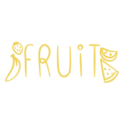 Various fruit lettering Transparent PNG