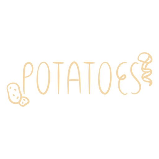 Potatoes lettering