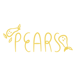 Pears lettering PNG Design
