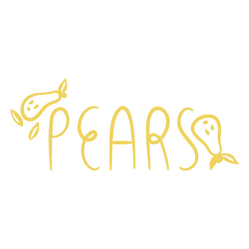 Pears lettering