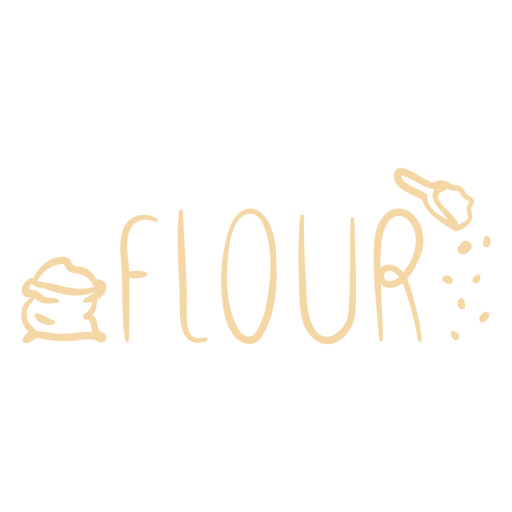 Flour lettering