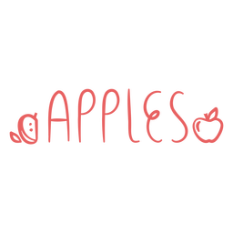 Apples lettering