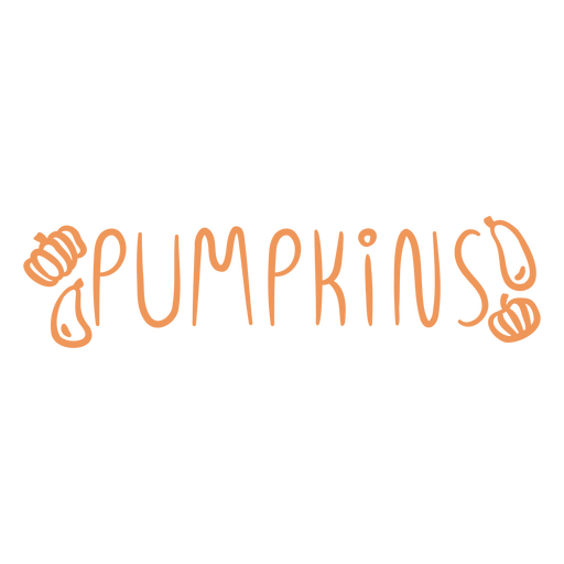 Pumpkins lettering