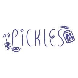 Pickels lettering PNG Design Transparent PNG