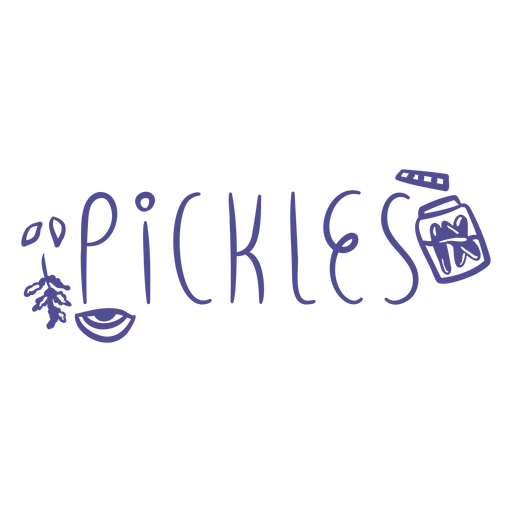 Pickels lettering PNG Design