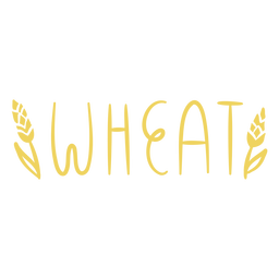 Wheat text doodle label PNG Design Transparent PNG