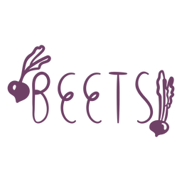 Beets text doodle label PNG Design