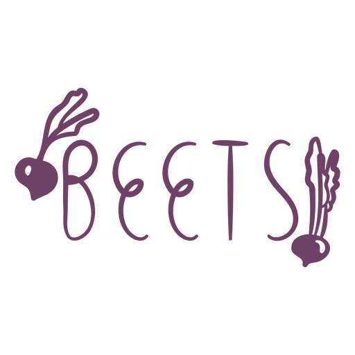 Beets text doodle label