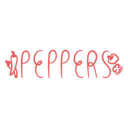 Peppers lettering